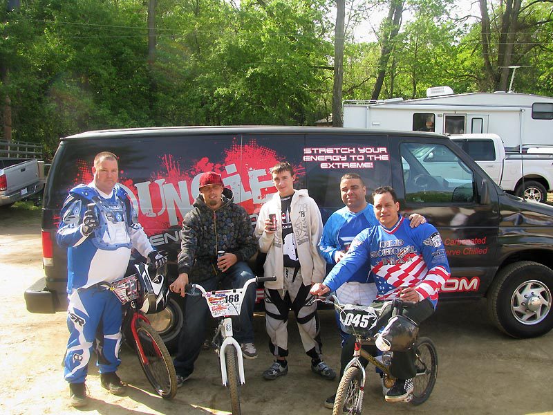 BMX team in front of Bungie truck